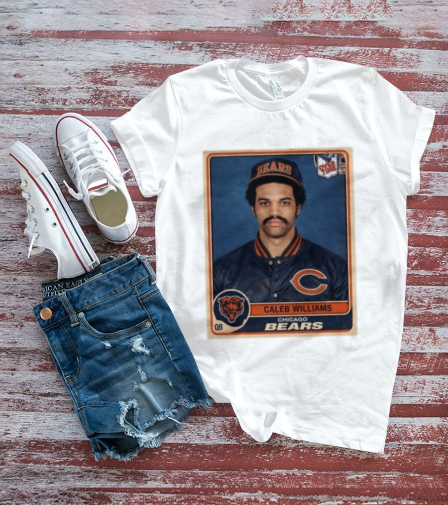 Caleb Williams Chicago Bears QB Vintage Football Card T-Shirt