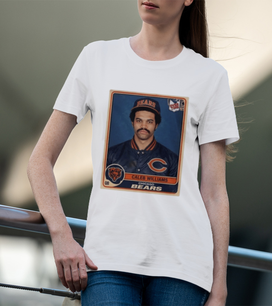 Caleb Williams Chicago Bears QB Vintage Football Card T-Shirt