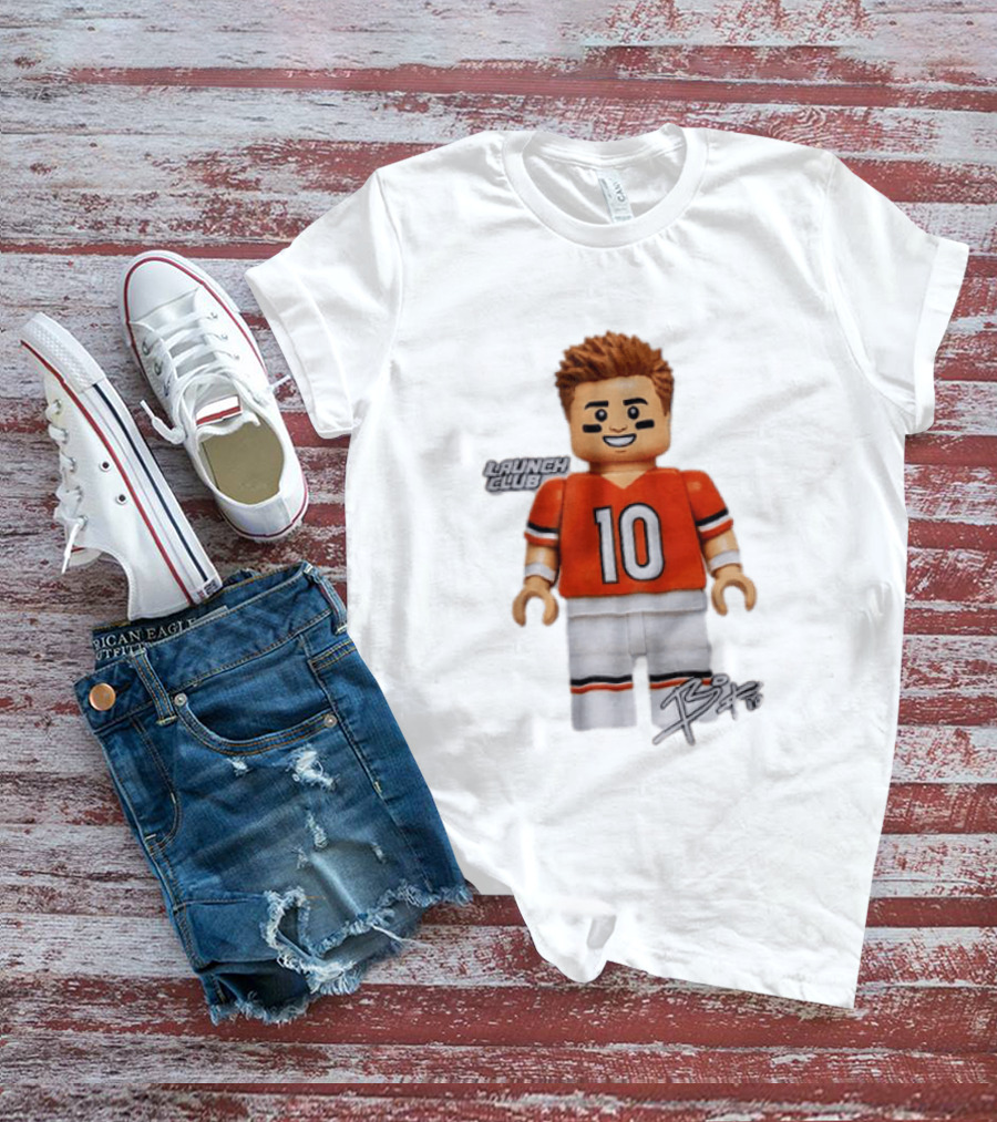 Denver Broncos Quarterback Bo Nix Launch Club 10 T-Shirt