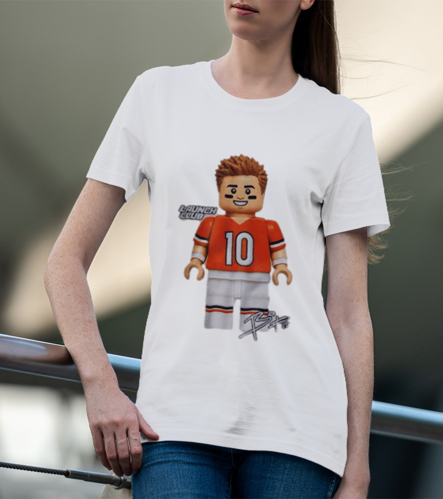 Denver Broncos Quarterback Bo Nix Launch Club 10 T-Shirt