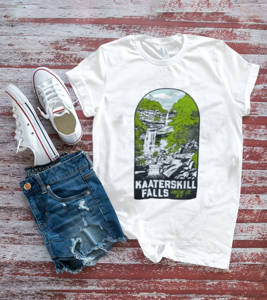 Kaaterskill Falls Greene Co NY Scenic Nature Waterfall Landscape T-Shirt