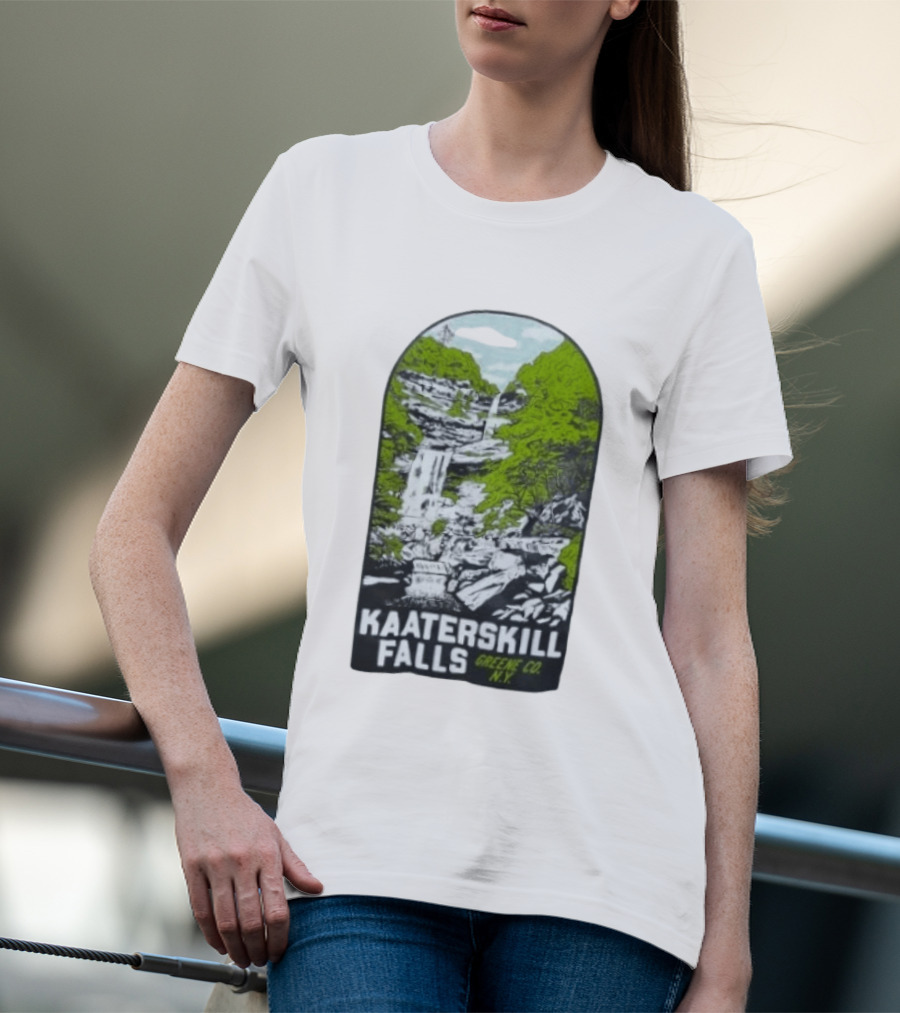 Kaaterskill Falls Greene Co NY Scenic Nature Waterfall Landscape T-Shirt