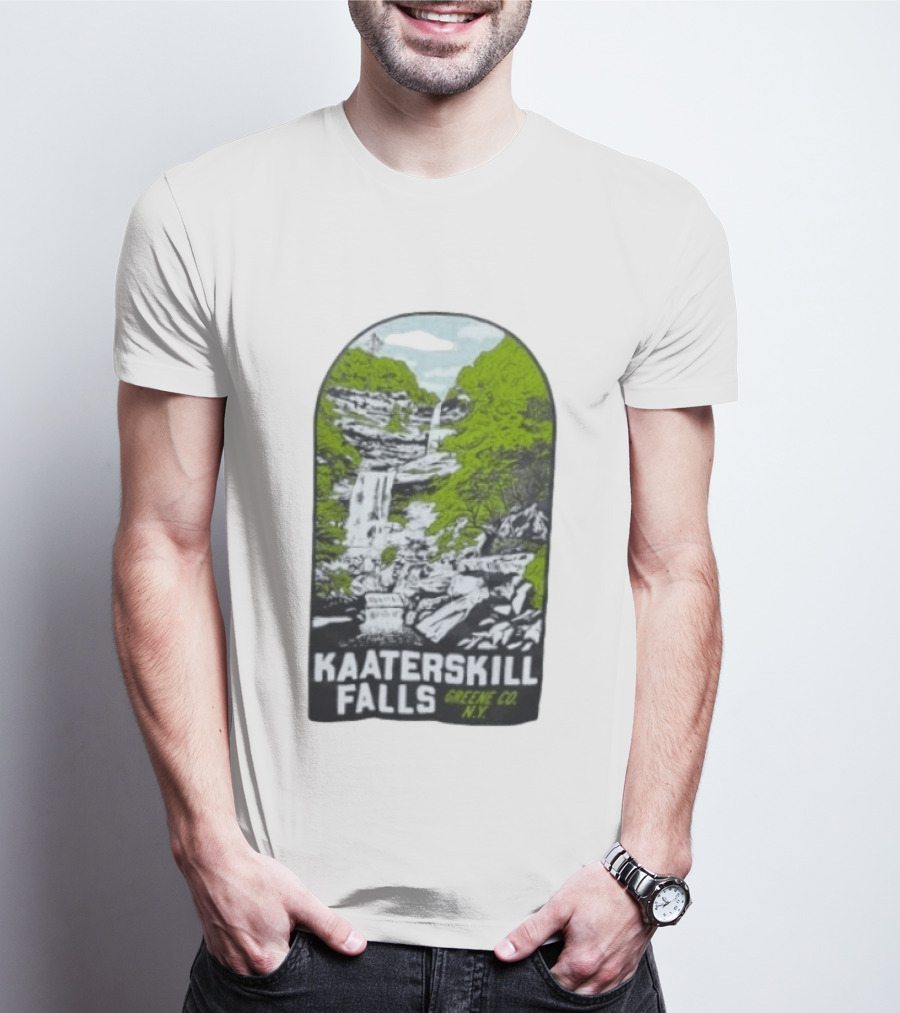 Kaaterskill Falls Greene Co NY Scenic Nature Waterfall Landscape T-Shirt