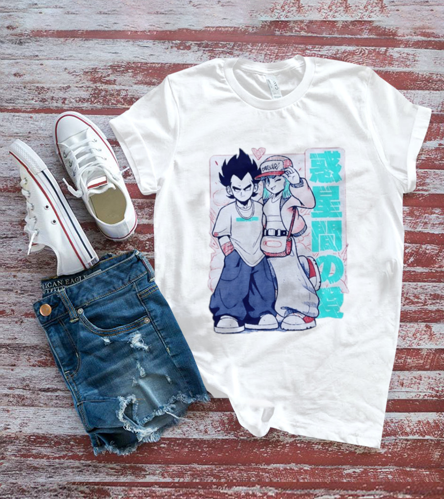 Vegeta Bulma Capsule Corp Love Dragon Ball Z Kanji T-Shirt