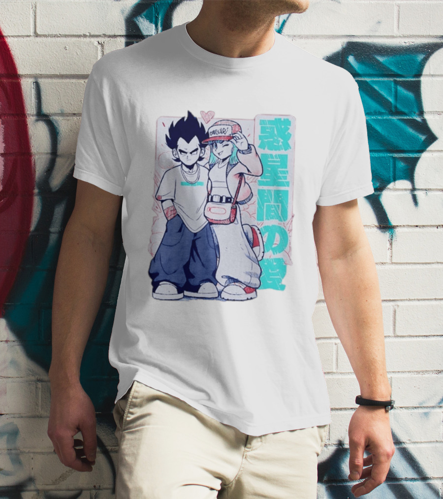 Vegeta Bulma Capsule Corp Love Dragon Ball Z Kanji T-Shirt