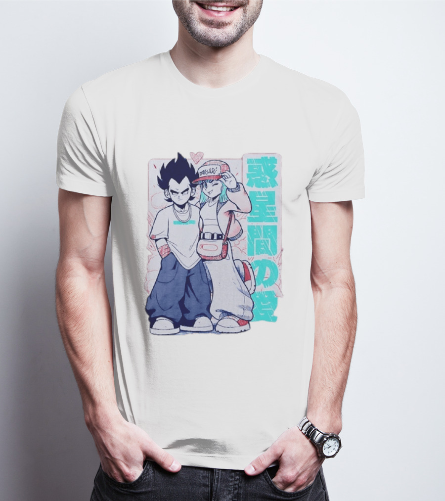 Vegeta Bulma Capsule Corp Love Dragon Ball Z Kanji T-Shirt