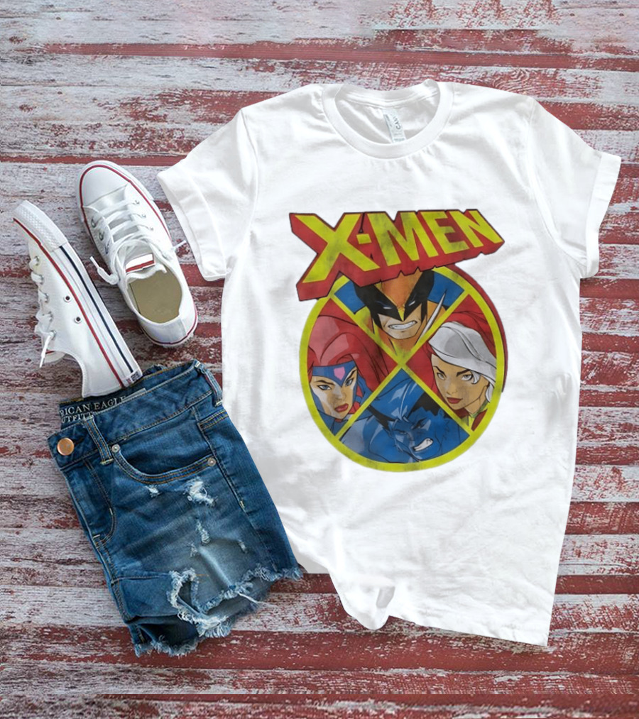 X Men Wolverine Jean Grey Rogue Beast Classic Comic Characters T-Shirt