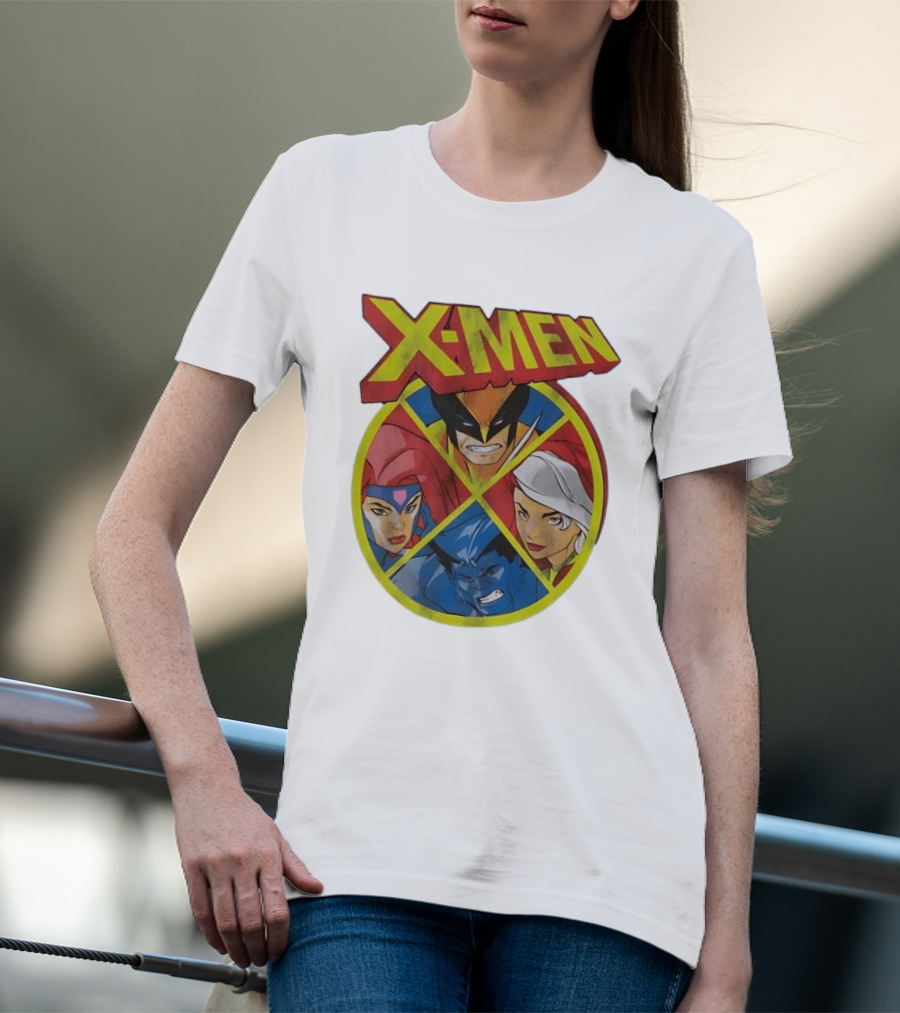 X Men Wolverine Jean Grey Rogue Beast Classic Comic Characters T-Shirt
