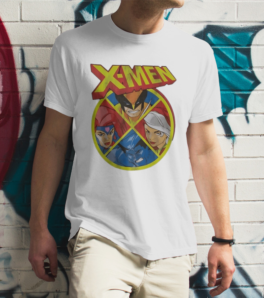 X Men Wolverine Jean Grey Rogue Beast Classic Comic Characters T-Shirt