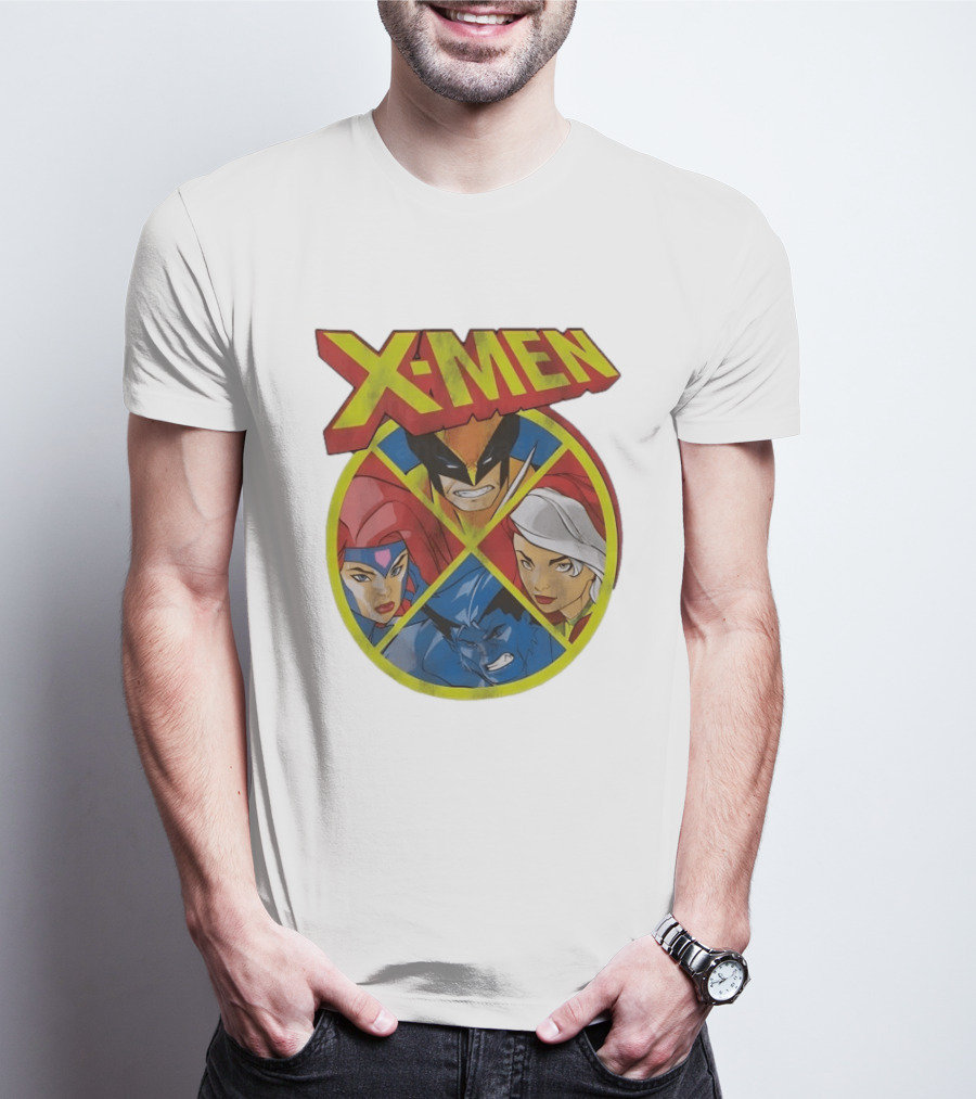 X Men Wolverine Jean Grey Rogue Beast Classic Comic Characters T-Shirt