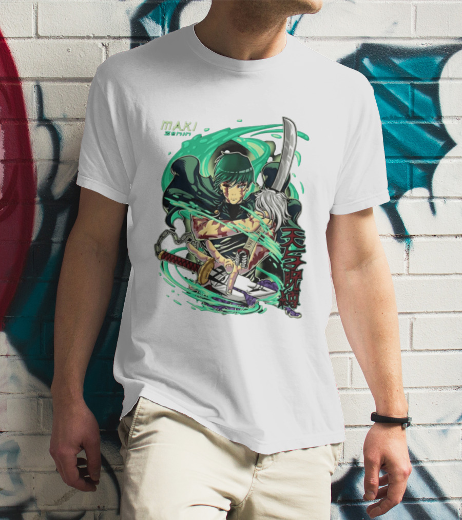 Maki Zenin Jujutsu Kaisen Anime Manga JJK Sword T-Shirt