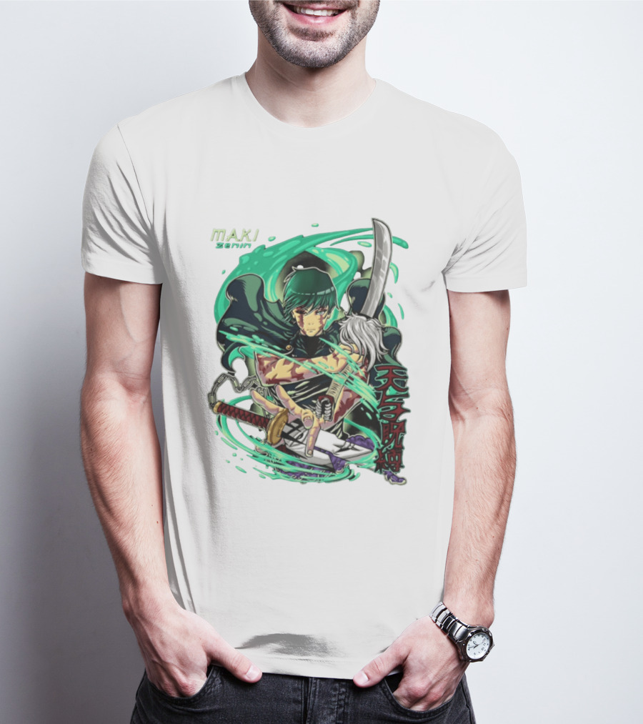 Maki Zenin Jujutsu Kaisen Anime Manga JJK Sword T-Shirt