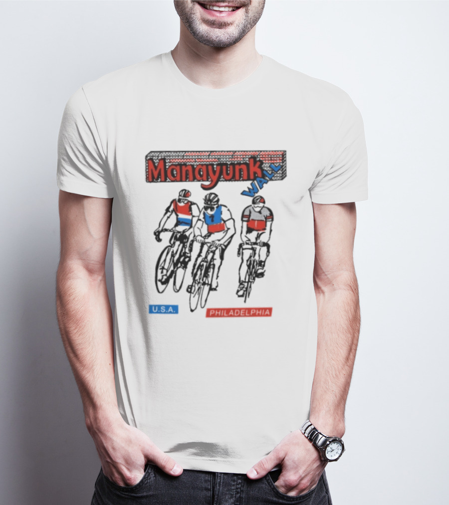 Manayunk Wall Classic USA Philadelphia Cycling Event T-Shirt