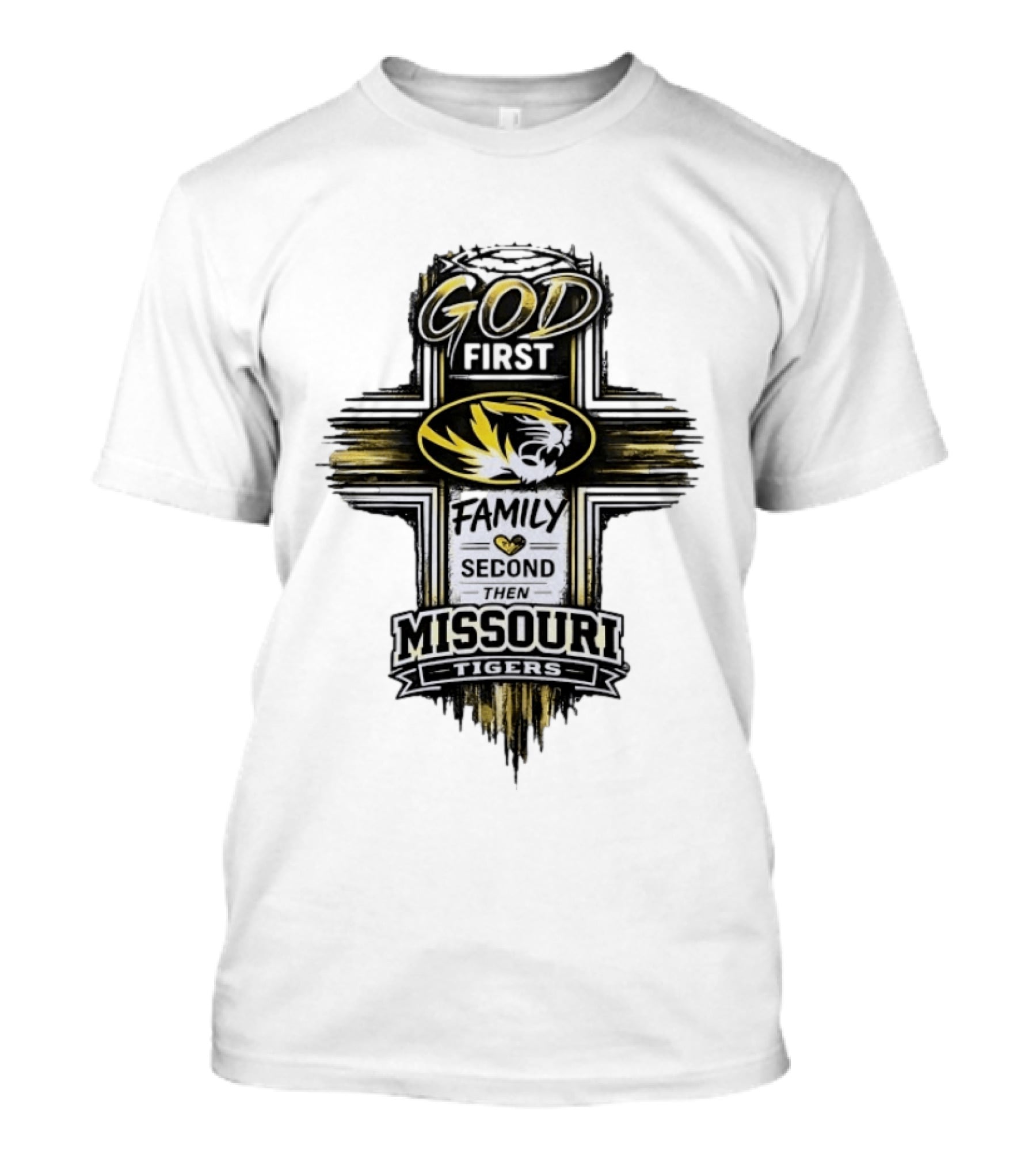 God First Family Second Then Missouri Tigers Fan Pride T-Shirt