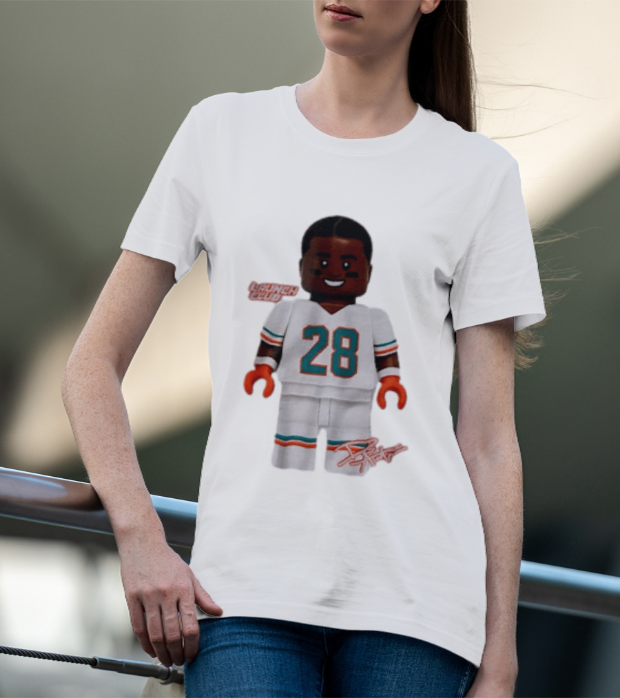 Miami Dolphins De'Von Achane 28 Launch Code Lego T-Shirt