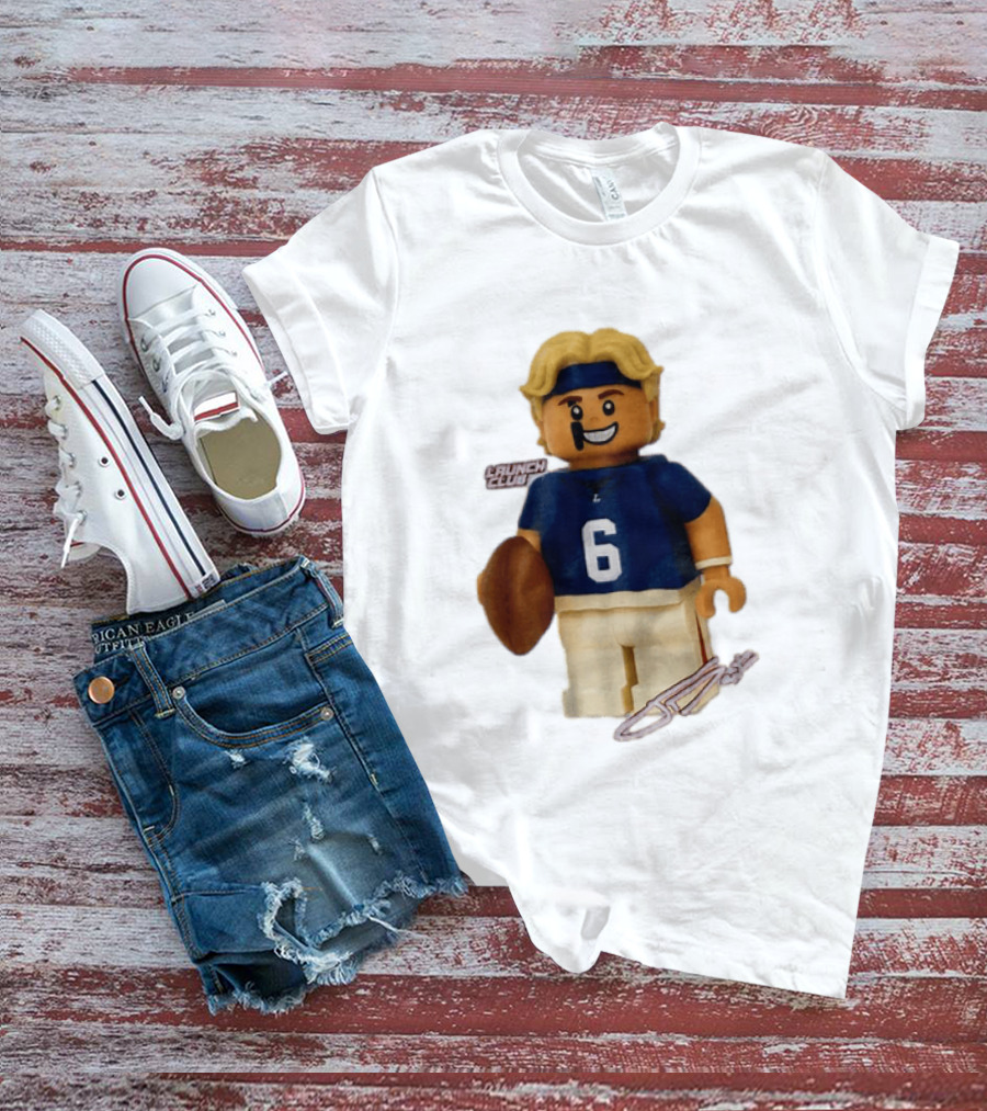 New York Giants Quarterback Jaxson Dart Lego Launch Club 6 Football Cartoon T-Shirt
