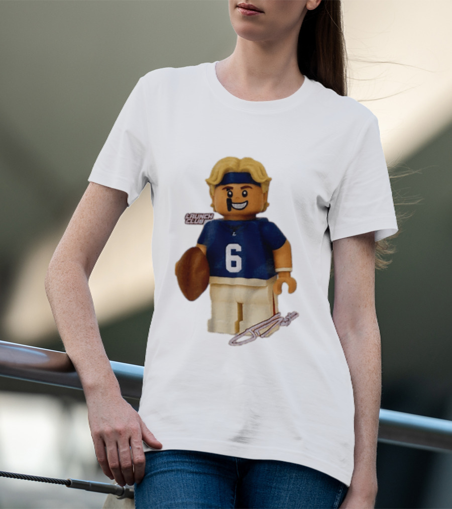 New York Giants Quarterback Jaxson Dart Lego Launch Club 6 Football Cartoon T-Shirt