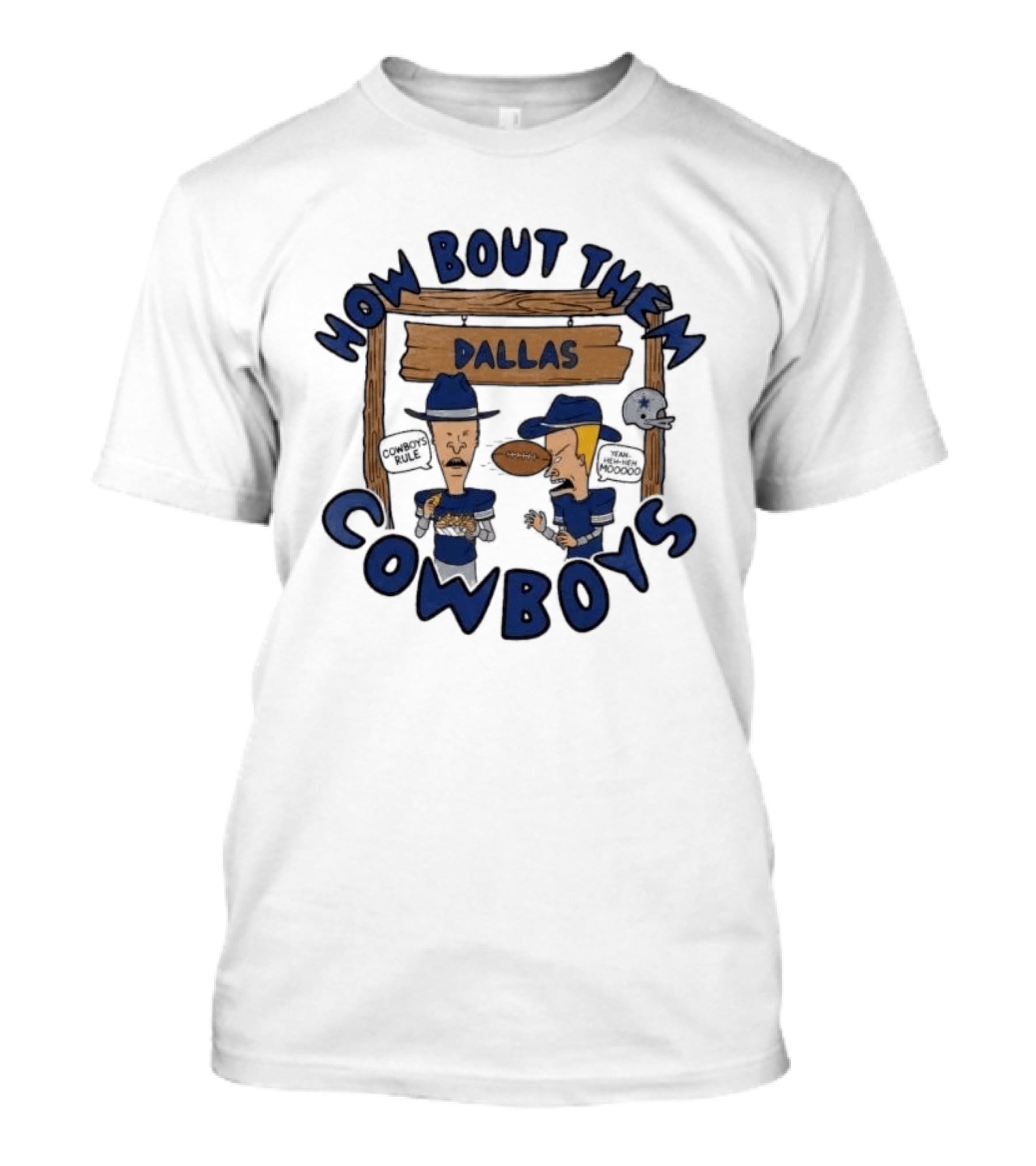 How Bout Them Dallas Cowboys Character Cartoon Football Fun T-Shirt