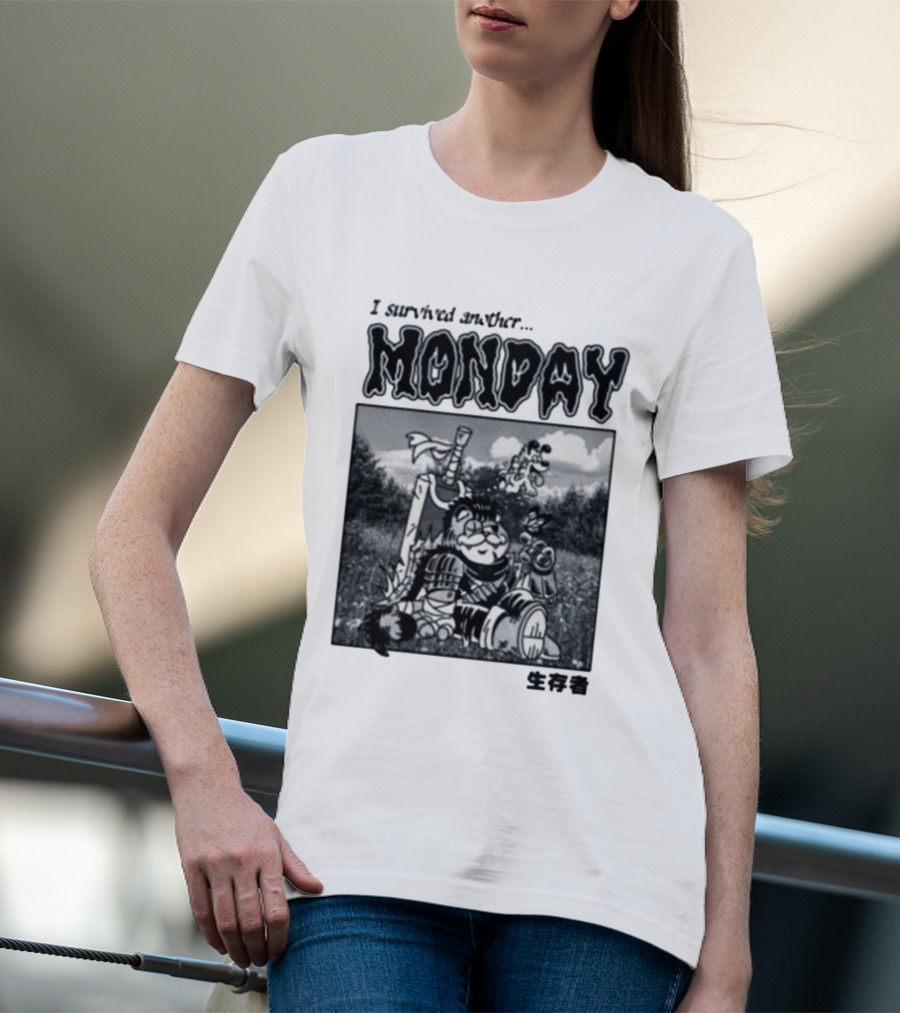 I Survived Another Monday Manga Survivor Berserk T-Shirt