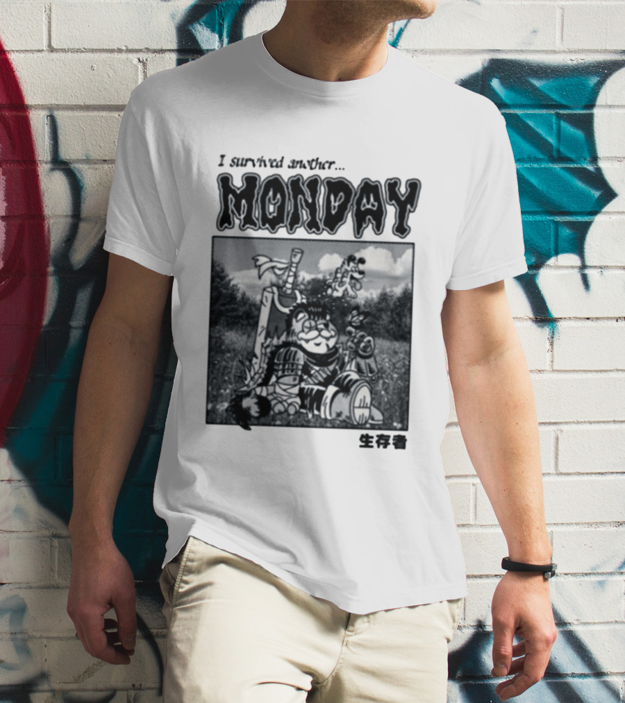 I Survived Another Monday Manga Survivor Berserk T-Shirt