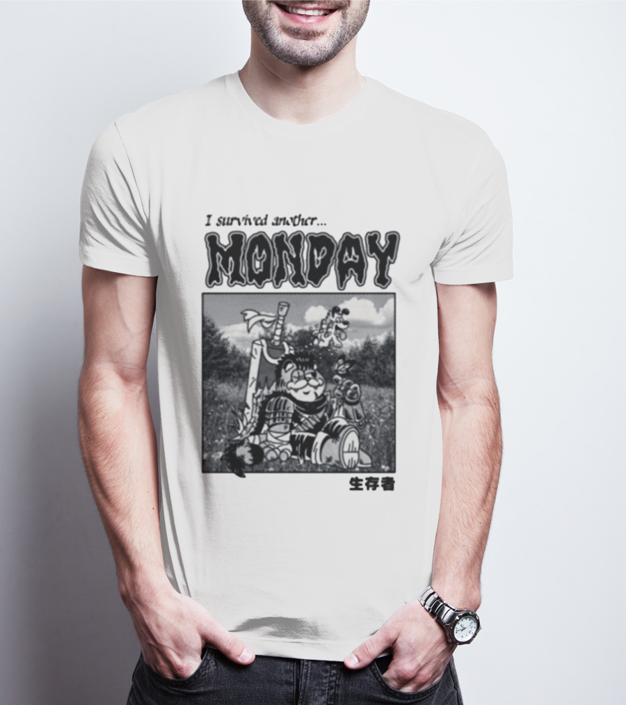 I Survived Another Monday Manga Survivor Berserk T-Shirt