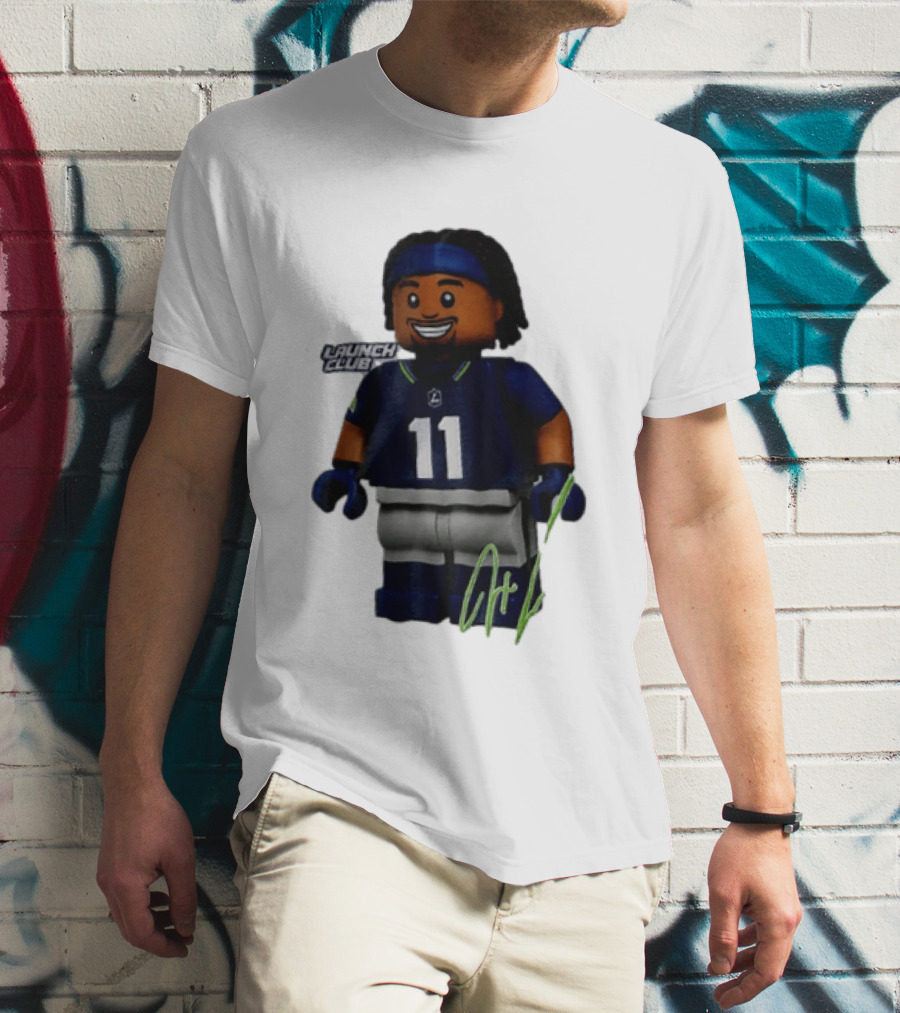 Seattle Seahawks Jaxon Smith Njigba Number 11 Launch Club Edition T-Shirt