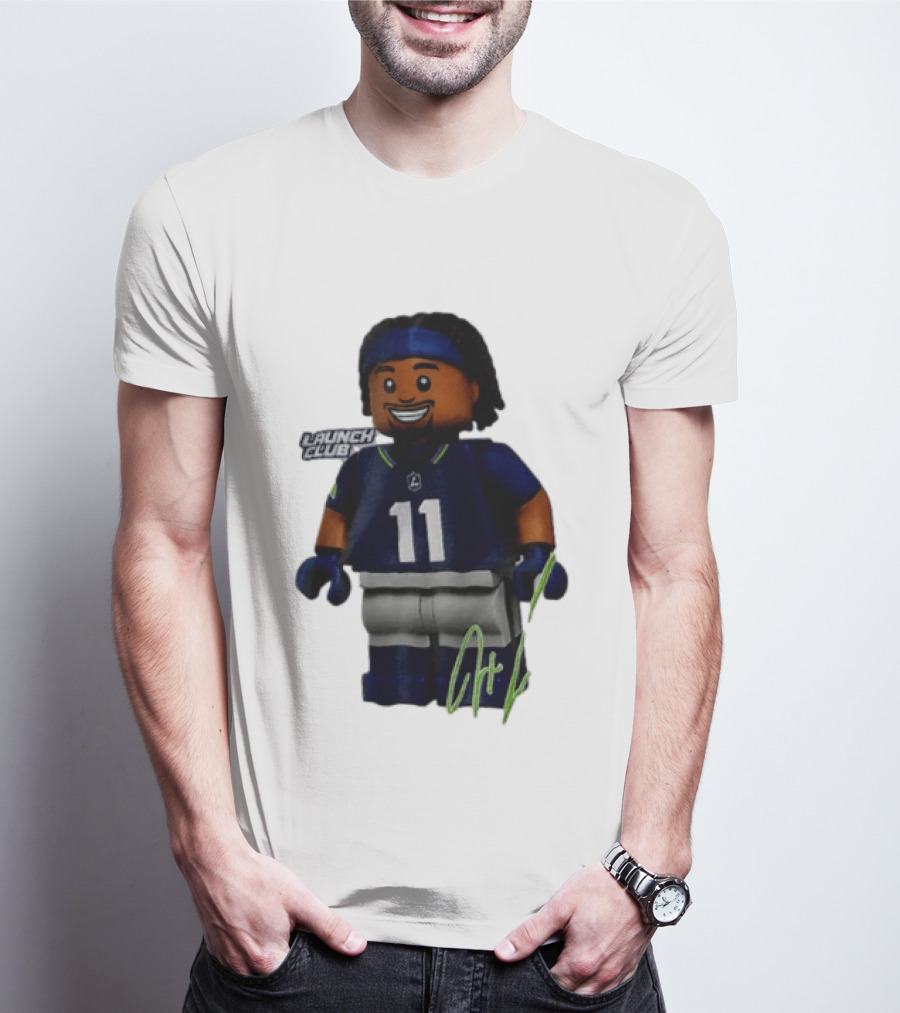Seattle Seahawks Jaxon Smith Njigba Number 11 Launch Club Edition T-Shirt