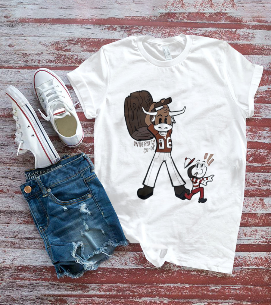 University Co Op Texas Longhorns Vs Ohio State Buckeyes 96 Mascot Showdown T-Shirt
