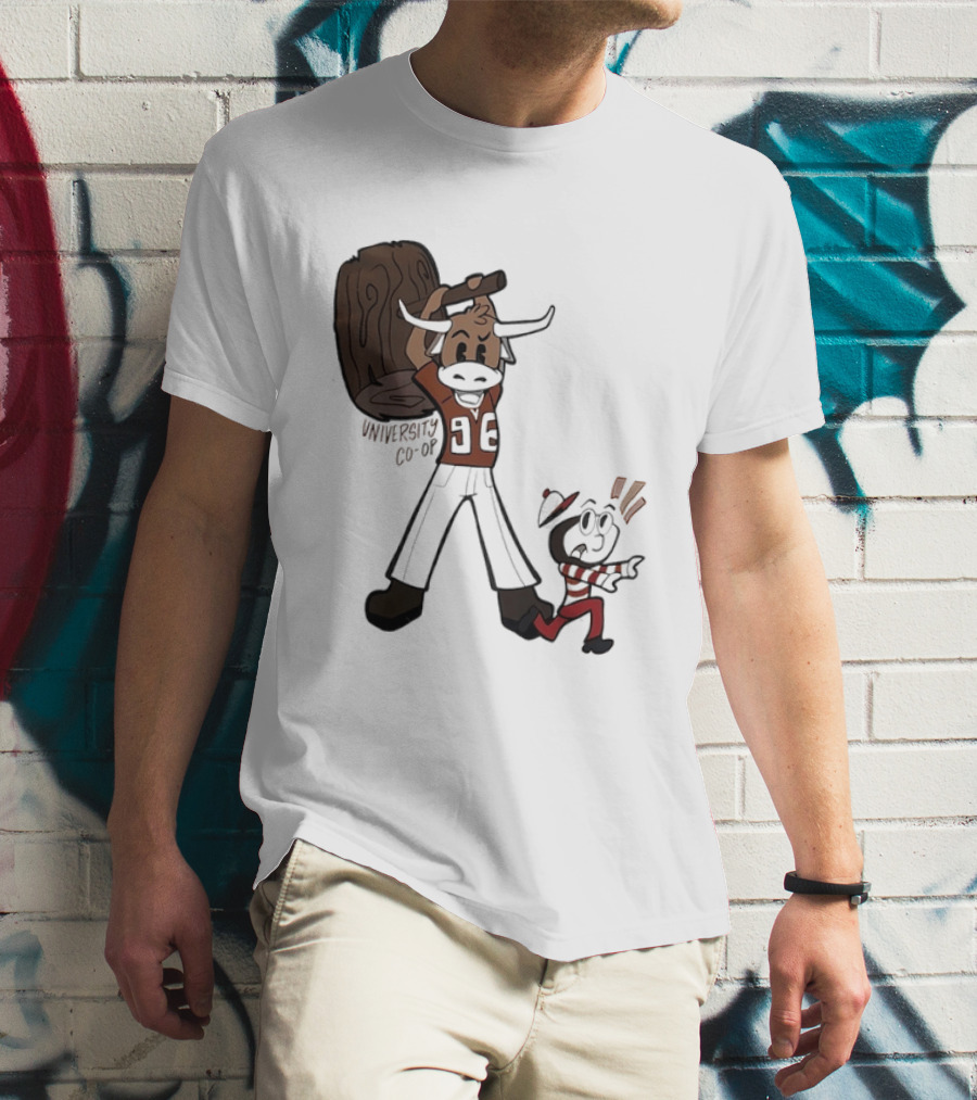 University Co Op Texas Longhorns Vs Ohio State Buckeyes 96 Mascot Showdown T-Shirt
