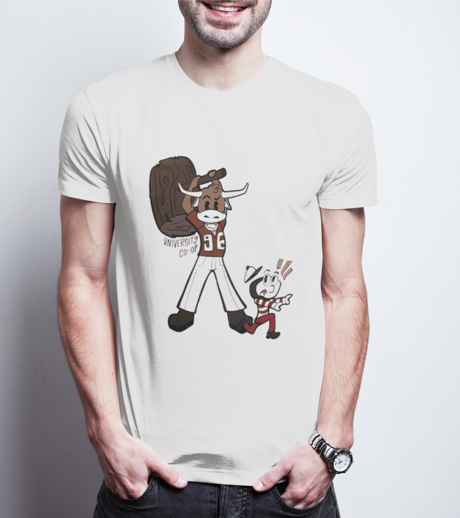 University Co Op Texas Longhorns Vs Ohio State Buckeyes 96 Mascot Showdown T-Shirt