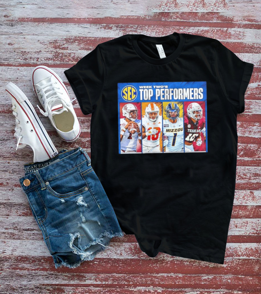 2026 SEC Week 2 Top Passing Performers Oklahoma Tennessee Mizzou Texas A&M T-Shirt