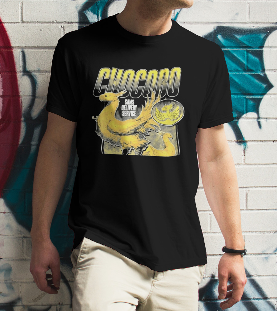 Chocobo Sams Delivery Service Final Fantasy Yellow Bird T-Shirt