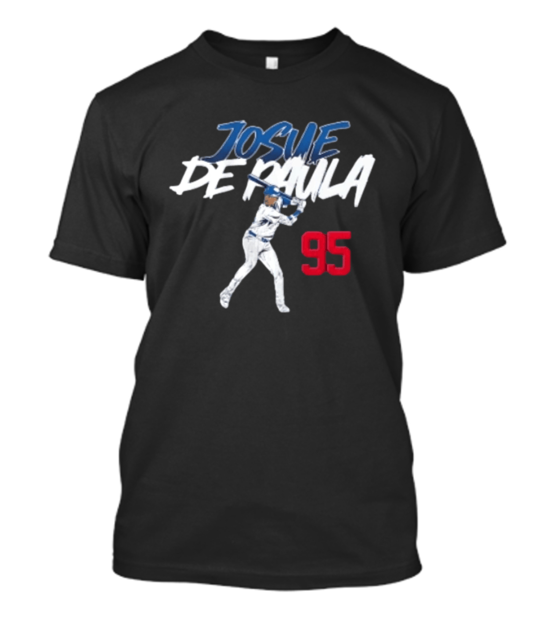 Josue De Paula 95 Dodgers Slugger Baseball Swing T-Shirt