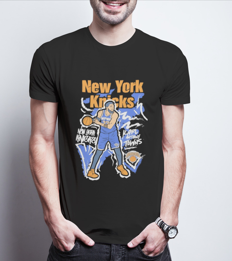 New York Knicks NBA Karl Anthony Towns Basketball T-Shirt