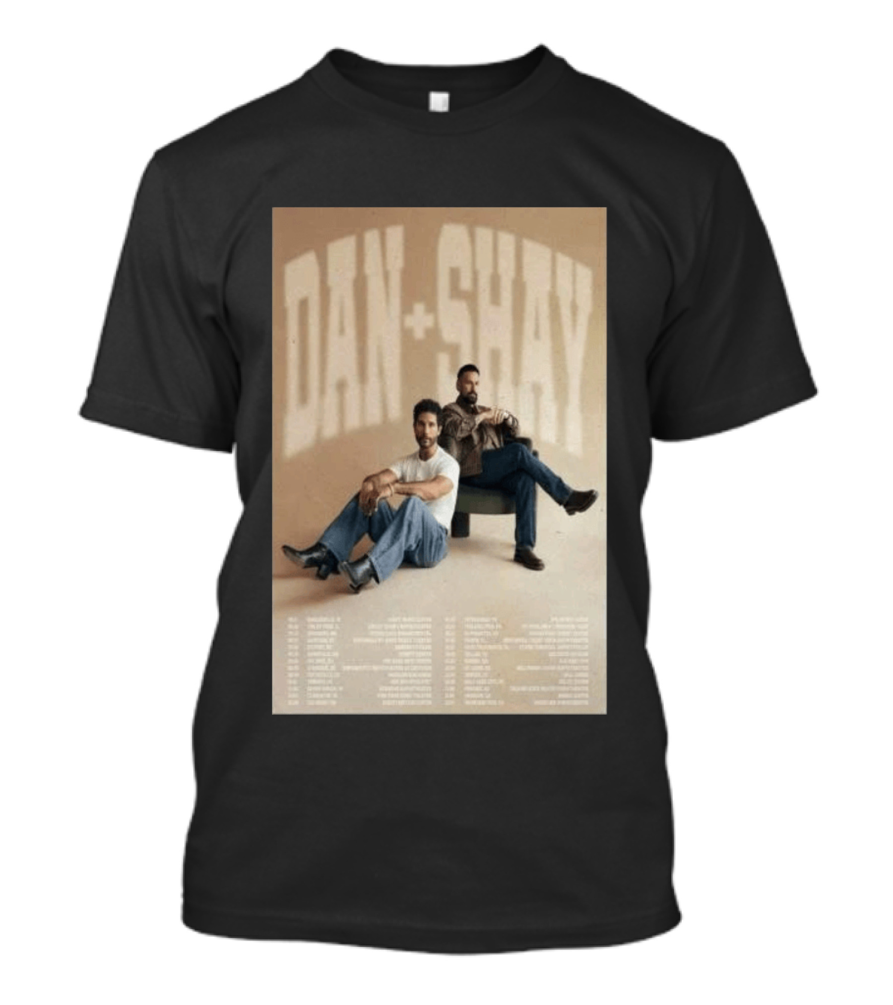 Dan + Shay 2026 Tour Dates Featuring North America Locations T-Shirt