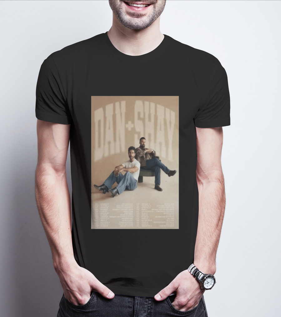 Dan + Shay 2026 Tour Dates Featuring North America Locations T-Shirt
