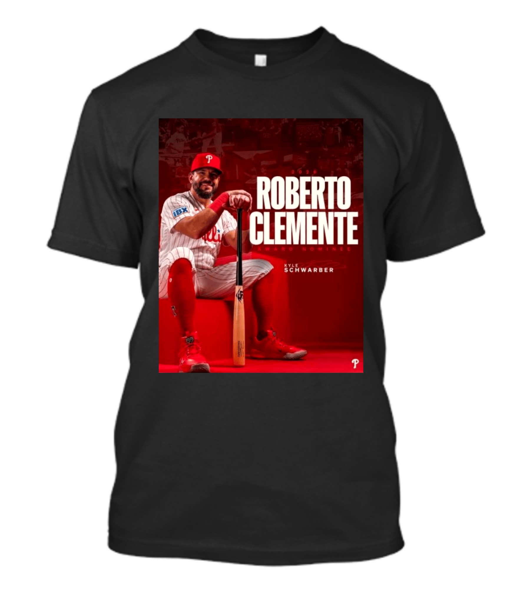 2026 Kyle Schwarber Roberto Clemente Award Nominee Phillies Baseball Recognition T-Shirt