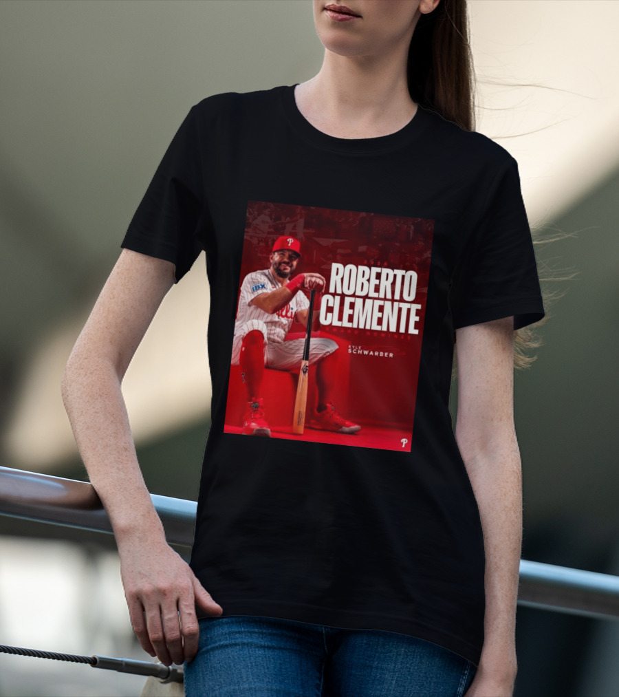 2026 Kyle Schwarber Roberto Clemente Award Nominee Phillies Baseball Recognition T-Shirt