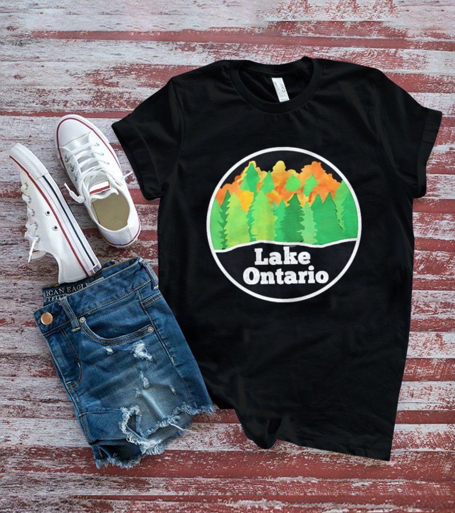 Lake Ontario Colorful Forest Landscape Nature Outdoors T-Shirt