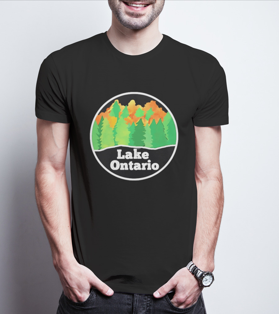 Lake Ontario Colorful Forest Landscape Nature Outdoors T-Shirt