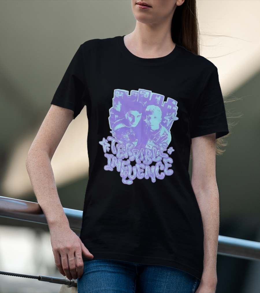 Terrible Influence Gerard Way Frank Iero Graphic Duo Purple T-Shirt