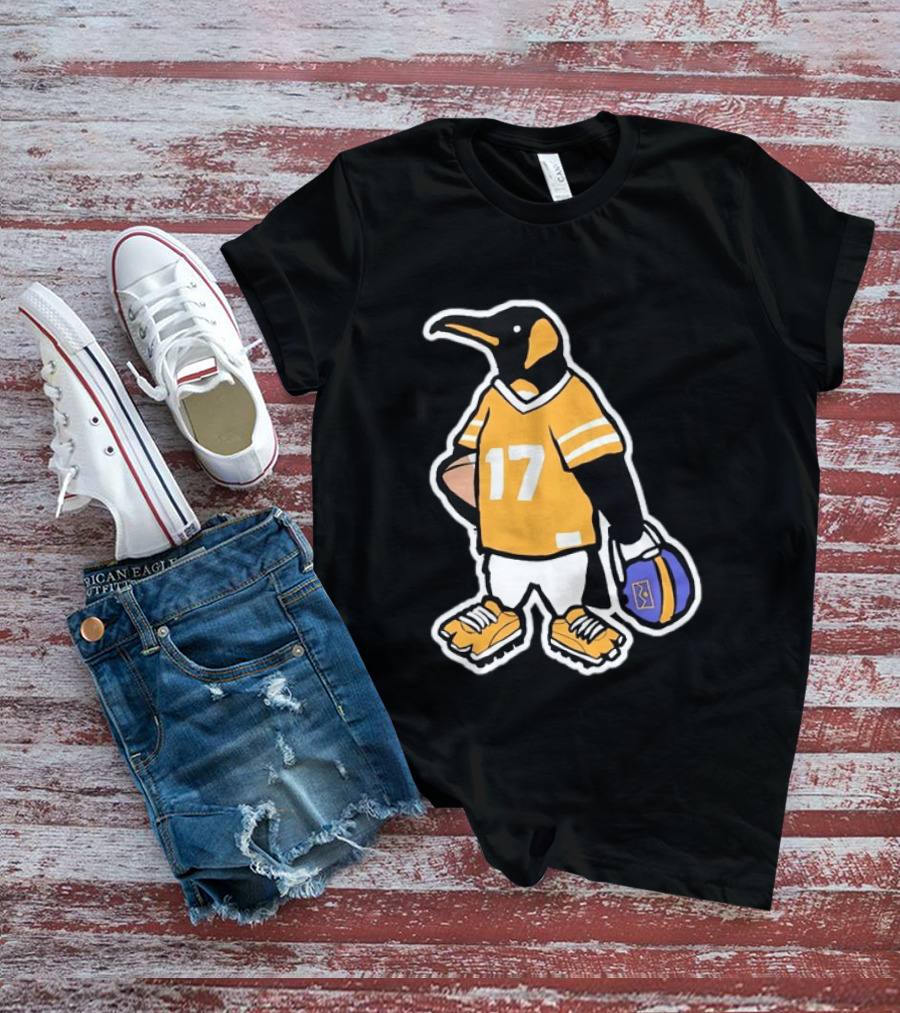 DNVR Number 17 Penguin In Denver Football Gear T-Shirt