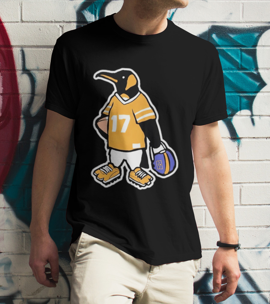 DNVR Number 17 Penguin In Denver Football Gear T-Shirt
