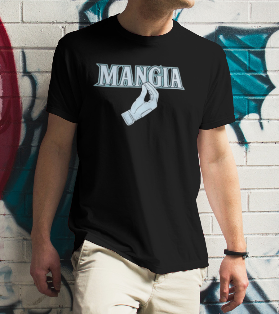 Dominic Canzone Seattle Mariners Mangia Gesture Fan T-Shirt