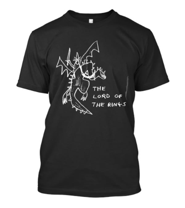 The Lord Of The Rings Dragon Fantasy Tolkien Drawing T-Shirt