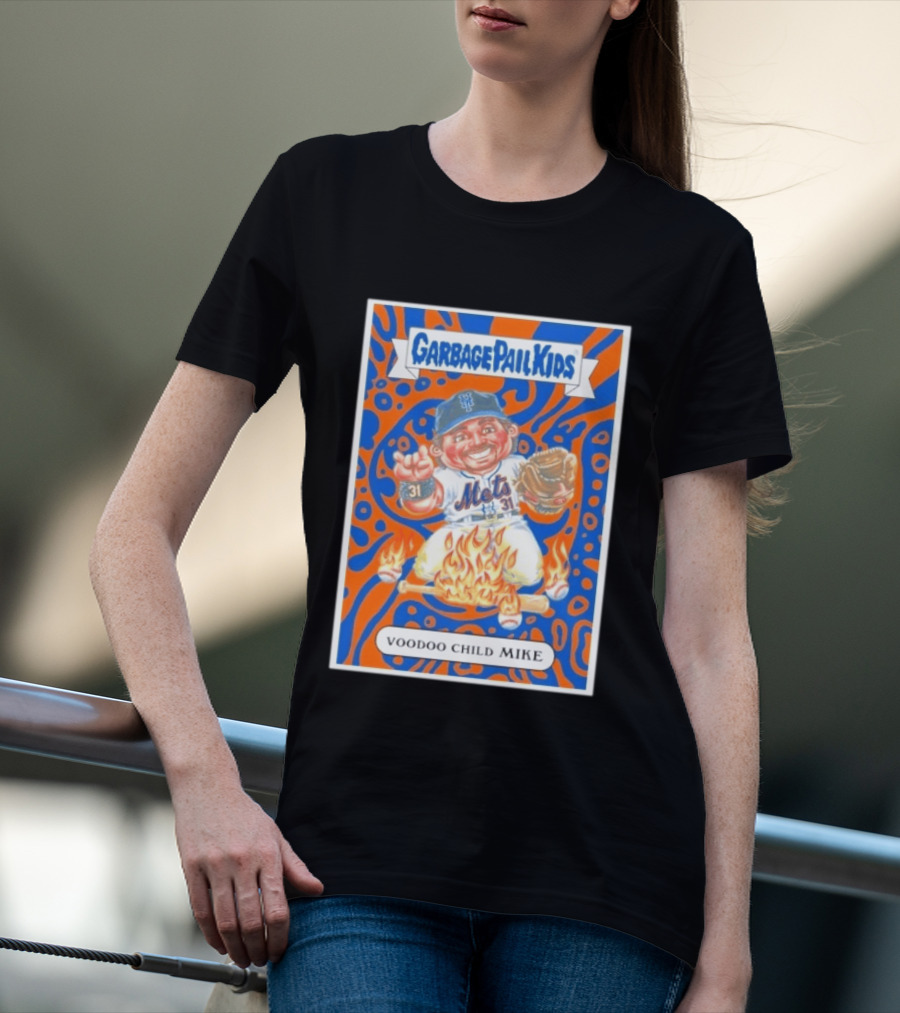 Garbage Pail Kids Mets Voodoo Child Mike Piazza Cards T-Shirt