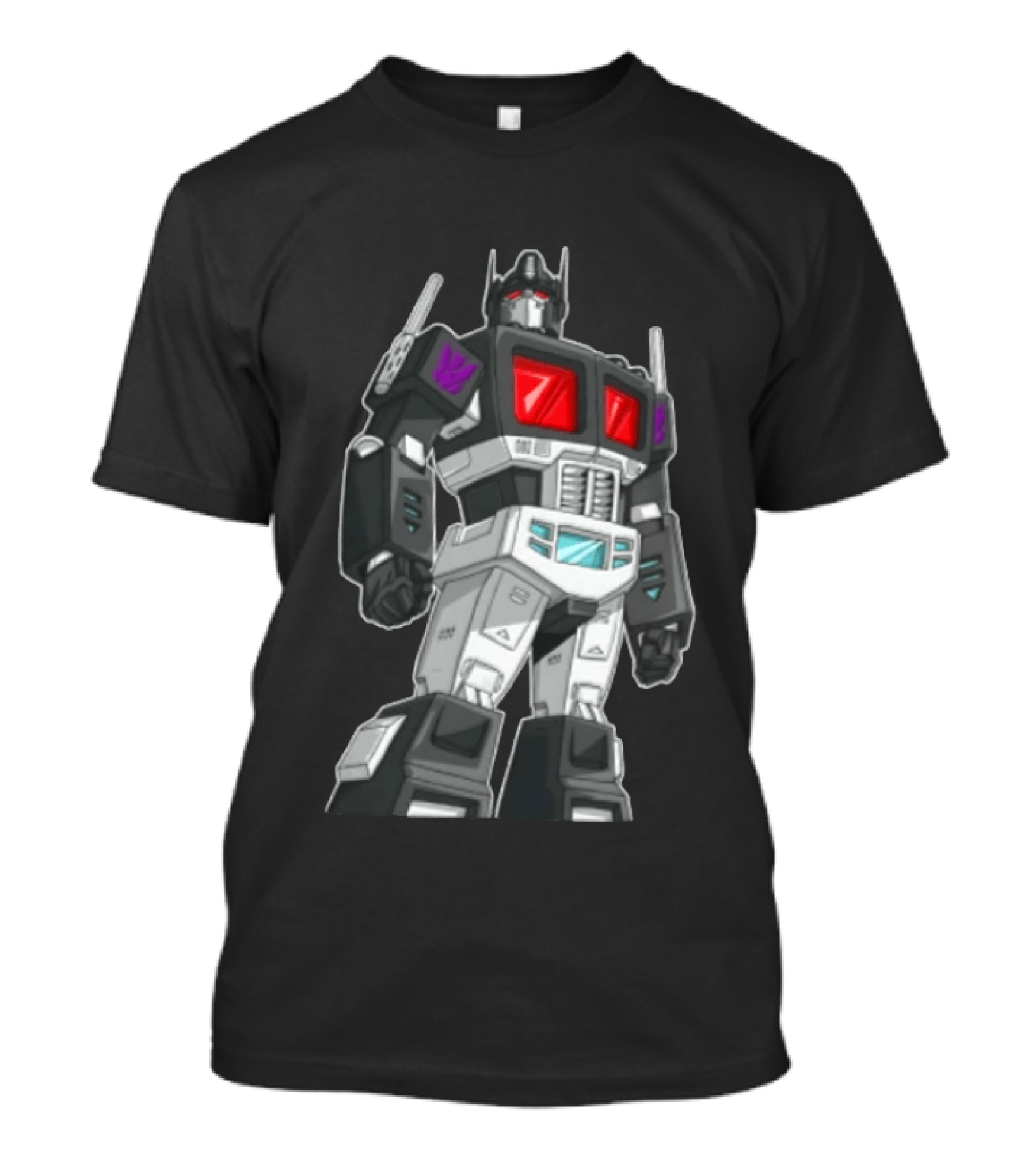 Transformers Decepticons Ajs Black Robot Red Windows Grid Cartoon T-Shirt