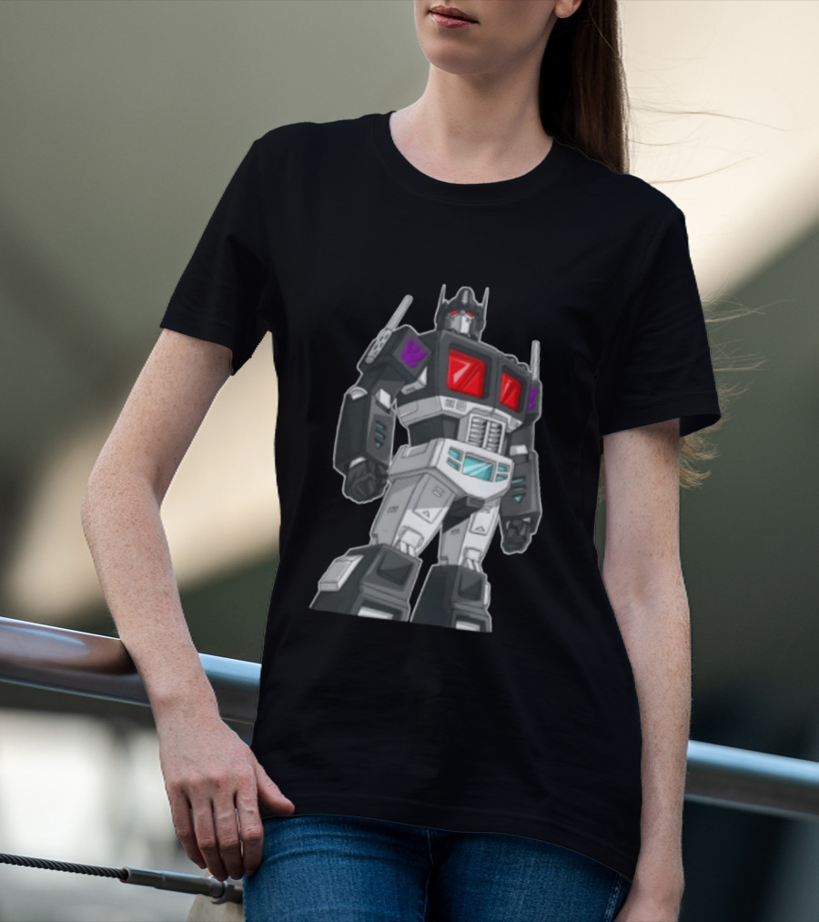 Transformers Decepticons Ajs Black Robot Red Windows Grid Cartoon T-Shirt