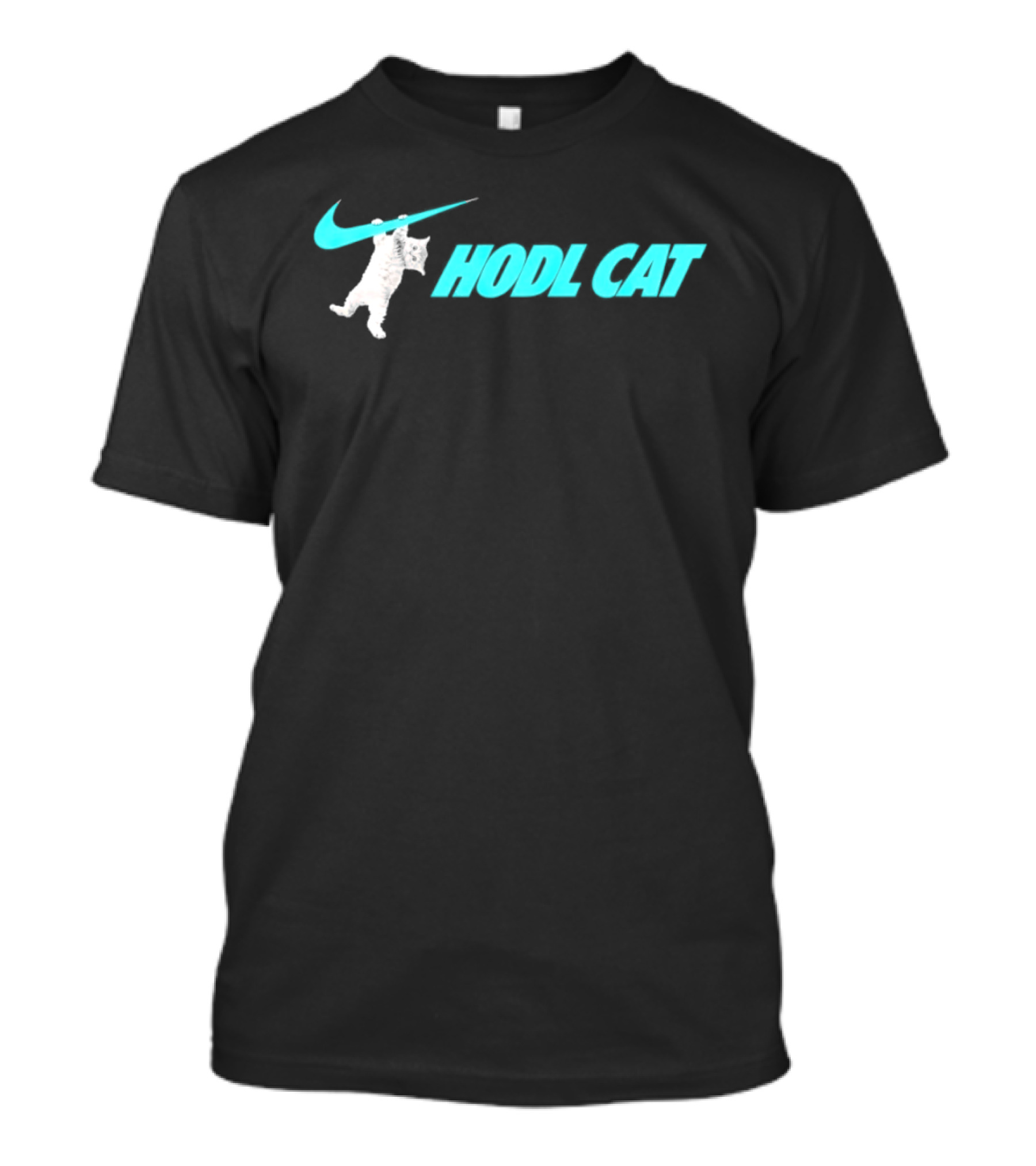 Hodl Cat Crypto Bitcoin Investing Kitten With Iconic Swoosh T-Shirt