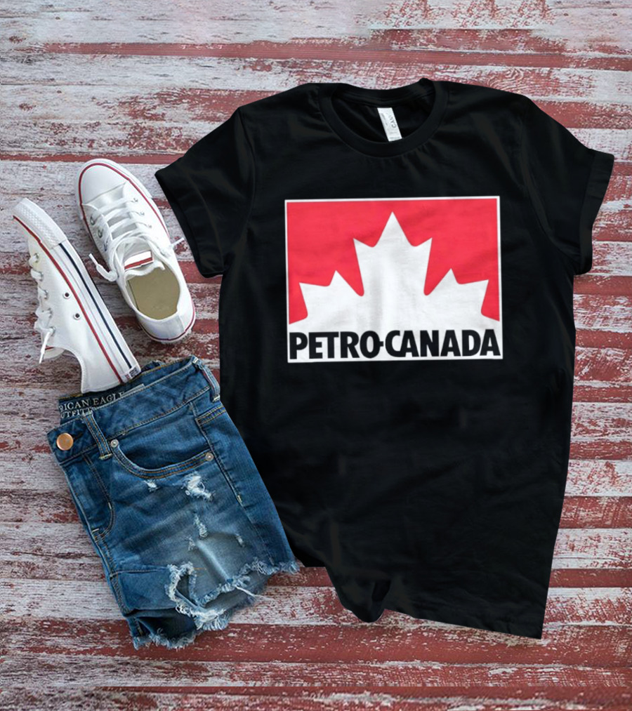 Petro Canada Canadian Gas Station Maple Leaf Branding T-Shirt